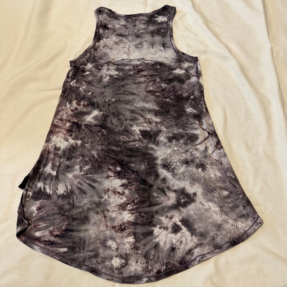 Lululemon XS Long for Length Tank Top in Diamond Tie Dye Glacier Grey Moonwalk - Picture 3 of 8